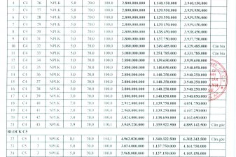 Bảng Giá Nhà Phố C4